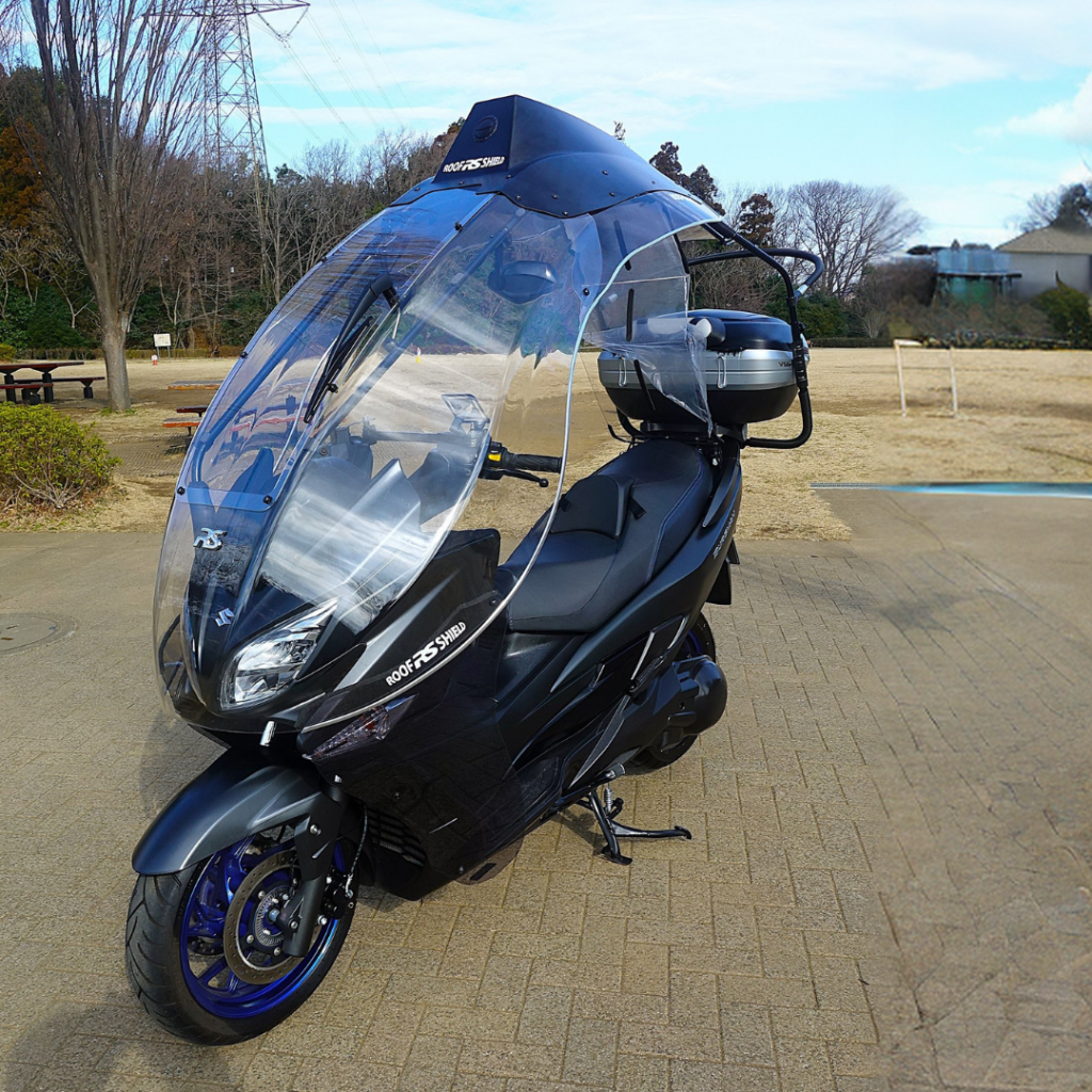 Protection de toit avec Suzuki Burgman 400