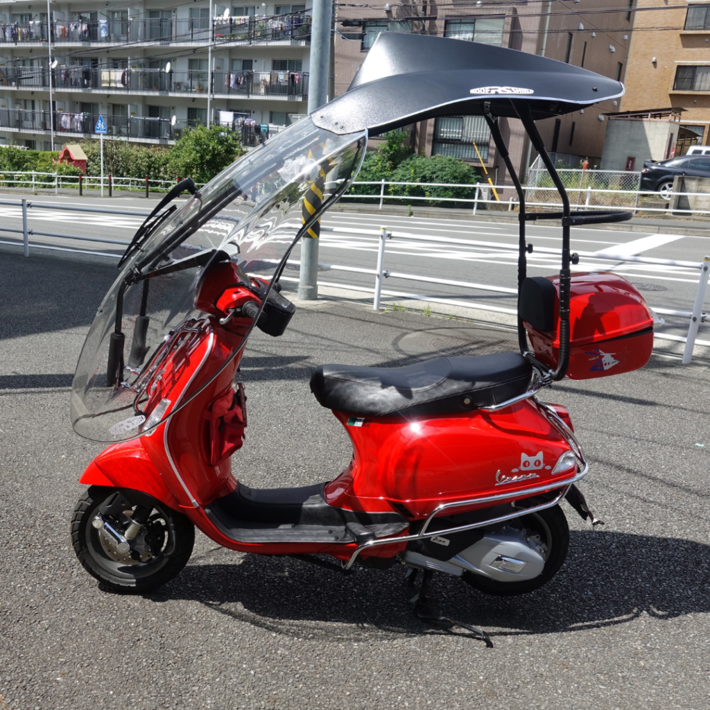 Dakschild met Piaggio Vespa