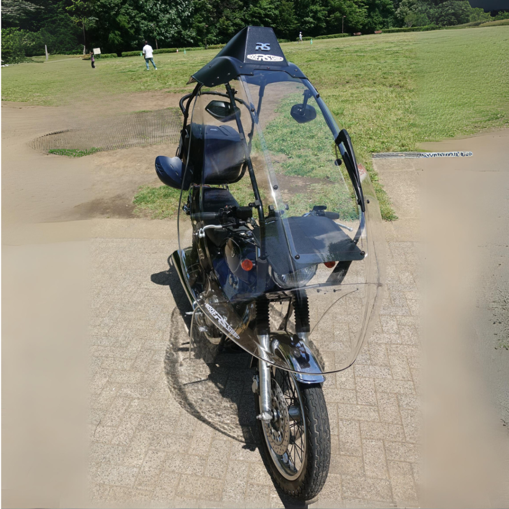 Roof Shield with Yamaha SR 400