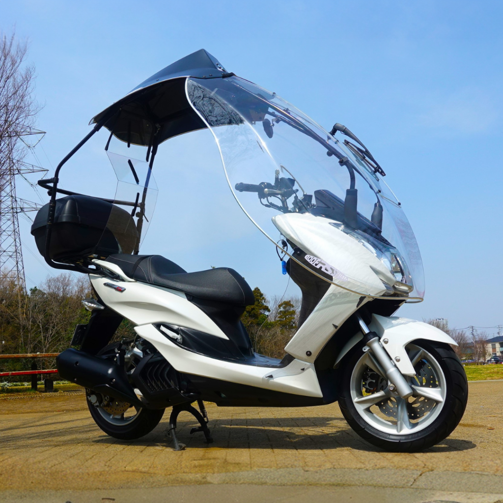 Scudo per il tetto con Yamaha Majesty S1