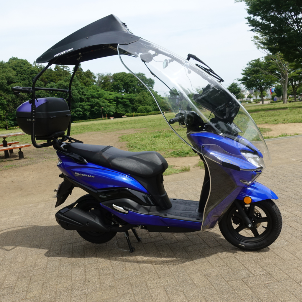 Roof Shield with Suzuki Burgman Street 125