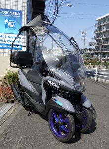 Roof Shield with gray Motorcycle