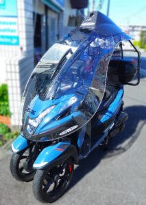 Bouclier de toit avec protecteur de toit solide moto bleu